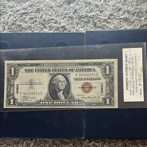Vintage U.S. One Dollar Silver Certificate with Hawaii Overprint